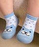 Cute Walk by Babyhug Slip on Sock Shoes with Bear Print - Blue