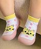Cute Walk by Babyhug Slip On Closure Sock shoes With Cat Design - Pink & White