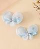 Babyhug Free Size Bow & Butterfly Clips - Blue