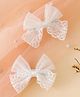 Babyhug Free Size Bow & Butterfly Clips - White