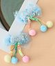 Babyhug Free Size Bow & Butterfly Hair Clips with Sequinned Bow Applique Pack of 2 -Blue