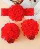 Bonfino Free Size Hair Accessories Combo Sets  - Red