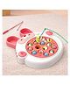 New Pinch Rabbit Face Rotating Fish Pond Musical Fishing Game Toy Set for Kids with 2 Fishing Poles, 15 Colorful Fishes(color may vary )