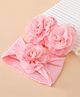 Bonfino Headband & Socks Combo Set With Flower Applique - Pink