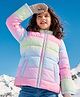 Pine Kids Woven Hooded Jacket with Full Sleeves - Pink