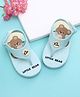 Babyoye Velcro Closure Flip Flops With Teddy Bear Print - Mint