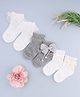 KIDLINGSS Cotton Knit Pack of 3 Bow Applique & Frill Detailed Socks - Multi Colour