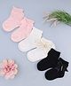 KIDLINGSS Cotton Knit Pack Of 3 Bow Applique Detailed Socks - Multi Colour