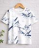 Googo Gaaga 100% Cotton Knit Half Sleeves AOP Thunder Strom Printed T-shirt - White