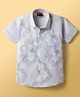 Radutu Cotton Woven Shirt Half Sleeve Floral Print Light/Sky Blue 2-3 Years