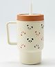 ONE & ONLY Kids Plastic Tumbler 260ml with Straw, Spill Proof Cartoon Printed Sipper, BPA Free Food Grade PP, Lightweight Sipper for School, Travel & Daily Use (Cream)