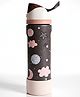 ONE AND ONLY Stainless Steel Water Bottle 550ml, Leak Proof Steel Bottle with Straw & Wide Mouth, School, Gym, Office & Travel (Black)