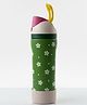 ONE AND ONLY Stainless Steel Water Bottle 550ml Leak Proof Steel Bottle with Straw & Wide Mouth For School, Gym & Office & Travel - Green
