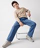Pine Kids Cotton Denim Woven Jeans Solid - Blue
