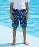 Kaboosh Nautical Theme Printed Swimming Shorts - Navy Blue