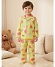 Rikidoos Cotton Woven Full Sleeves Watermelon Printed Co-Ords Shirt & Pyjama Night Suit - Neon Green