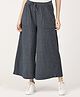 The Mom Store Cotton Knit Solid Maternity Palazzo - Navy Blue