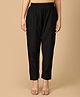 The Mom Store Cotton Woven Solid Maternity Pants - Black