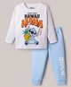 Bonfino Disney 100% Cotton Knit Full Sleeves T-Shirt & Pyjama Night Suit With Stitch Graphic - Multicolor