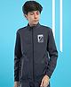 Technosport Knit Full Sleeves Be Your Own Hero Text Printed Jacket - Grey