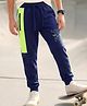 Pine Kids Knit Full Length Cut N Sew Text Printed Lounge Pant - Navy Blue