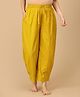 The Mom Store Cotton Woven Solid Maternity Lounge Pants - Yellow