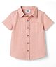 Doodle Poodle Cotton Woven Shirt Stripe Half Sleeve with Single Pocket Peach 18-24 Months
