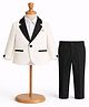 Spool Junior Cotton Woven Full Sleeves Colour Blocked Blazer & Pant With Shirt Set - Black