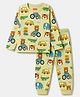Babyhug Cotton Knit Full Sleeves Co-Ords T-Shirt & Pyjama Night Suit Bear & Car Print -Green