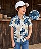 Kookie Kids India Viscose Woven Printed Shirt Half Sleeves Offwhite 6-7 Years