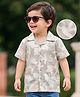 Kookie Kids India Cotton Woven Printed Shirt Half Sleeves Grey 18-24 Months