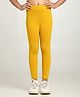 Robinbosky Cotton Elastane Knit Solid Leggings - Golden
