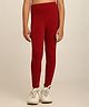 Robinbosky Cotton Elastane Knit Solid Leggings - Maroon