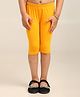Robinbosky Cotton Elastane Knit Solid Capri Leggings - Turmeric