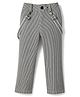 Rikidoos Cotton Woven Full Length Striped Pant With Suspender - Black