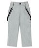 Rikidoos Cotton Woven Full Length Striped Pant With Suspender - Teal Blue & White