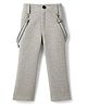 Rikidoos Cotton Woven Full Length Solid Textured Pant With Suspender - Grey