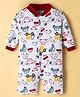 Kidi Wav Full Sleeves Cars Printed Romper - White
