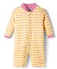 Kidi Wav Full Sleeves Striped & Typography Printed Romper - Yellow