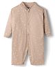Kidi Wav Full Sleeves Polka Dots Printed Romper - Tan