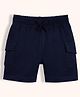 Orange Sugar 100% Cotton Knit Solid Cargo Shorts - Royal Blue
