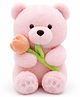 ELITE CREATIONS 30 CM Teddy Bear with Flower Cute Pink Teddy for Kids & Girls Ultra Soft Huggable Soft Toy Birthday Gift & Nursery Decor