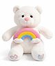 ELITE CREATIONS 40 CM Rainbow Teddy Bear Plush Toy for Kids Large Stuffed Animal Ultra Soft Huggable Cute White Bear Soft Toy with Rainbow for Boys and Girls