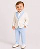 Spool Junior Cotton Woven Full Sleeves Solid Shirt & Pants Set With Blazer - Sky Blue