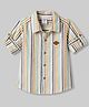 Simply Premium Cotton Woven Full Sleeves Striped Shirt - Mustard