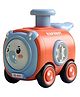 FunBlast Mini Press-and-Go Cartoon Car Toy with Whistle Music for Kids -Orange