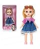 FunBlast 15 cm Girl Doll Toy with Long Hair, Glasses and Stylish Dress for Girls  Pack of 1