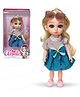 FunBlast 15 cm Doll Toy with Long Hair & Glasses and Stylish Dress for Girls  Pack of 1