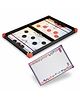Mad Over Toys 2 In1 String Hockey With White Board- Unicorn Theme|Fastest Finger First BoardGame|Indoor Tabletop Game for Family |Sling Shot Battle for Kids & Adult|Writng Board for fun|Size60X40X3 cm