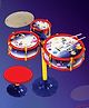 Mad Over Toys Kids Drum Set | 3-Piece Junior Musical Band Kit with Cymbal, Stool & 2 Sticks | Space Theme Jazz Playset Toy for Kids 3+ Years|Fun Beginner Instrument |Ideal Birthday Gift